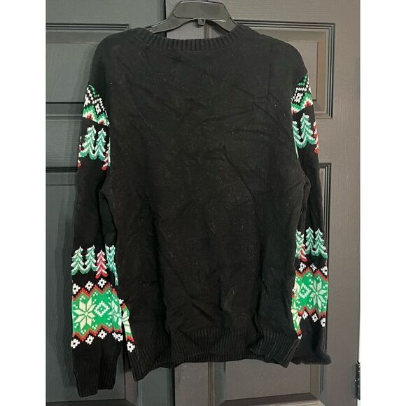 Men's Tree Rex Holiday Sweater. - Picture 3 of 4